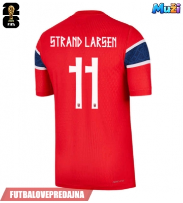 Lacne Muži Futbalové dres Nórsko Jorgen Strand Larsen #11 MS 2026 Krátky Rukáv - Domáci